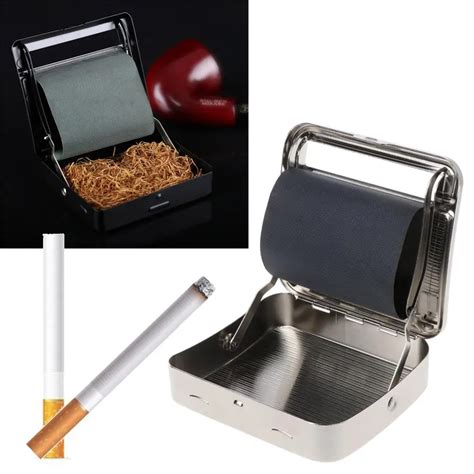 metal automatic cigarette tobacco roller roll rolling machine box case|fully automatic cigarette rolling machines.